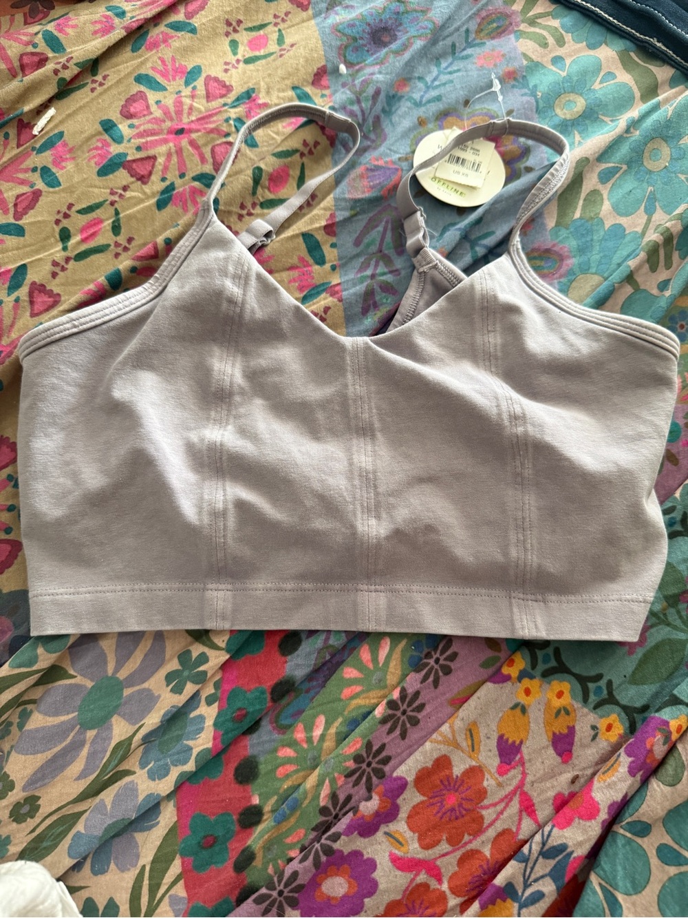 Aerie Offline Comfort Stretch Bralette - Light Gray, so comfy!, sz xs, nwt